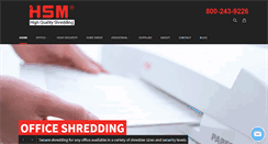 Desktop Screenshot of hsmshredderoutlet.com