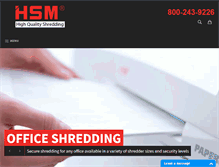 Tablet Screenshot of hsmshredderoutlet.com